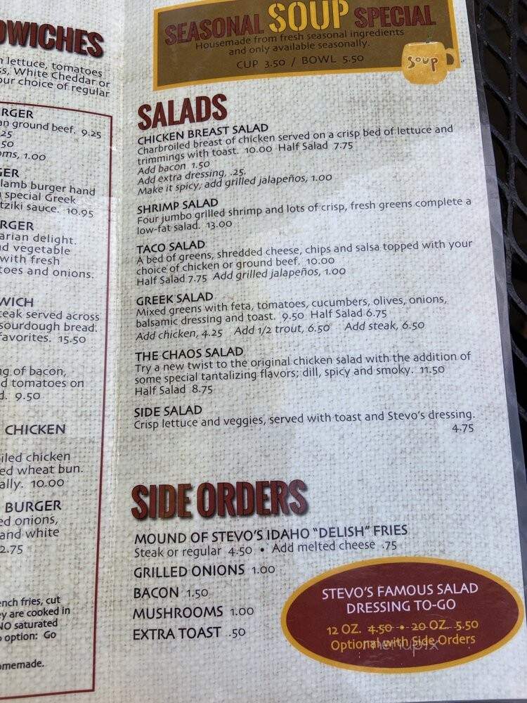 Stevo's - Heyburn, ID menu_pic