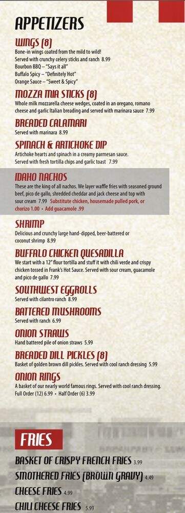 5 & Diner - Idaho Falls, ID menu_pic