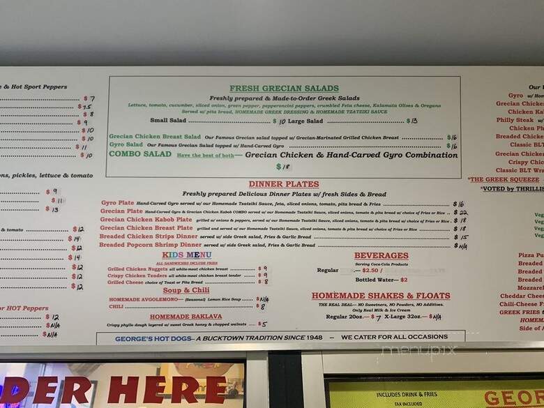 George's Hot Dogs - Chicago, IL menu_pic