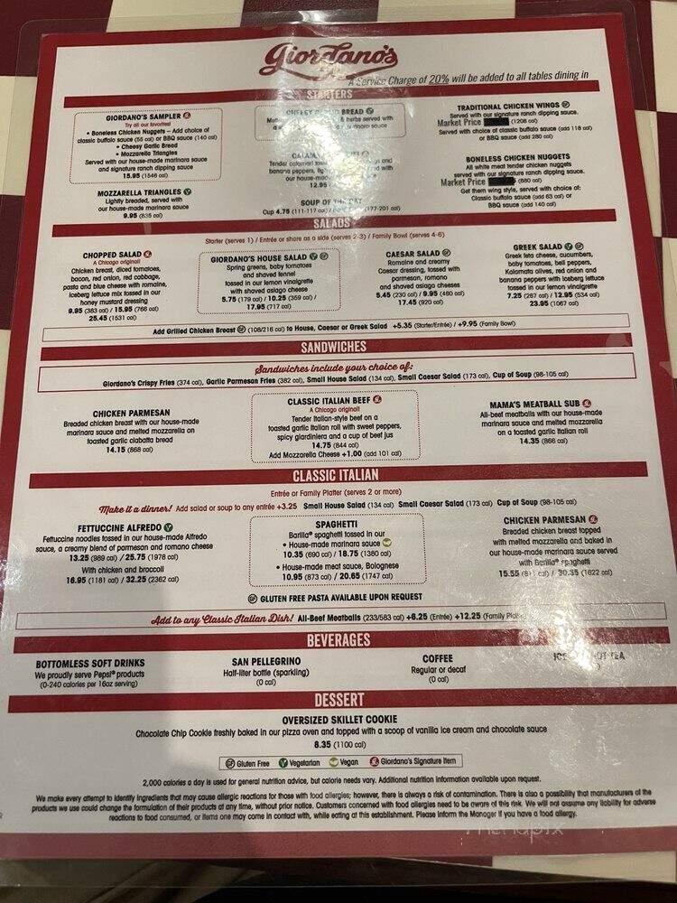 Giordano's - Chicago, IL menu_pic