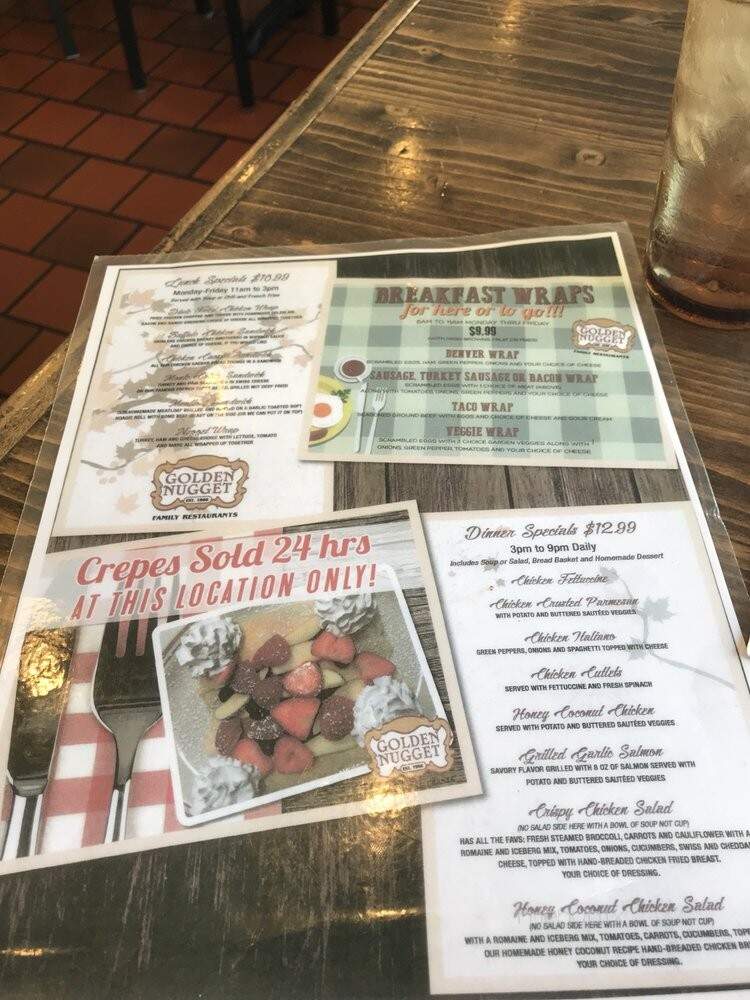 Golden Nugget Pancake House - Chicago, IL menu_pic