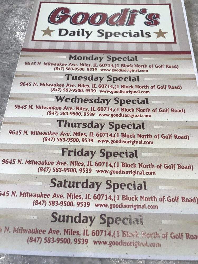 Goodi's Restaurant & Carry Out - Niles, IL menu_pic