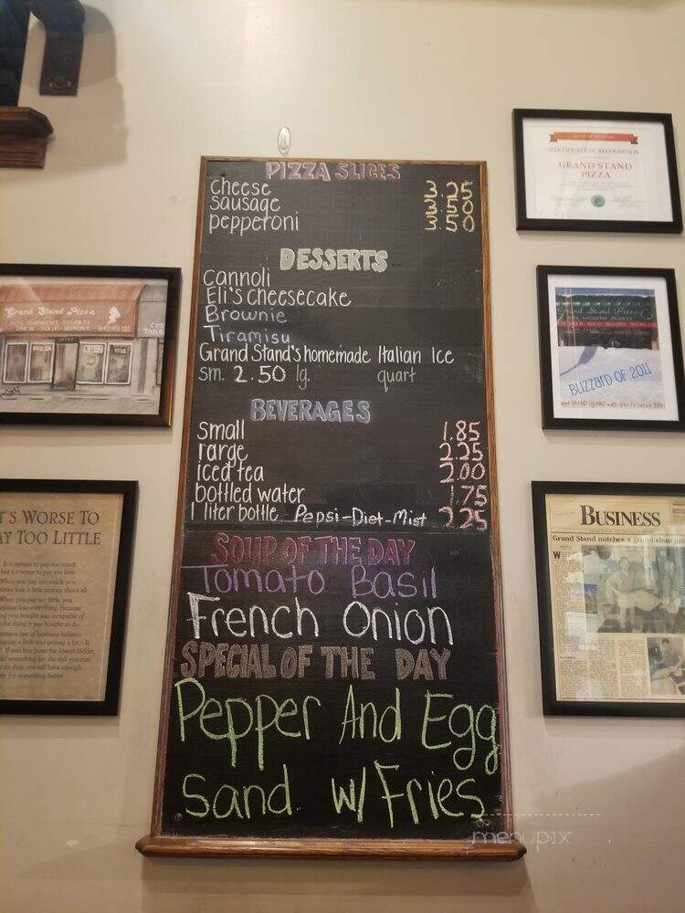 Grand Stand Pizza - Franklin Park, IL menu_pic