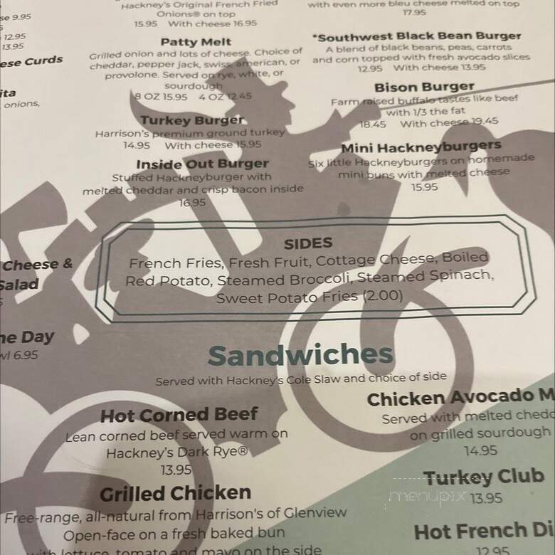 Hackney's On Lake - Glenview, IL menu_pic