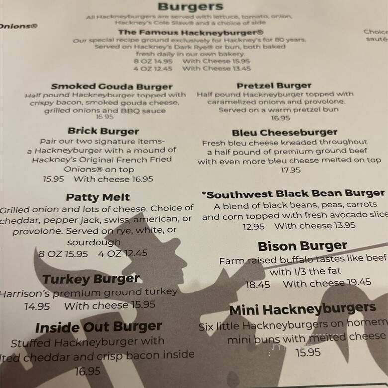Hackney's On Lake - Glenview, IL menu_pic