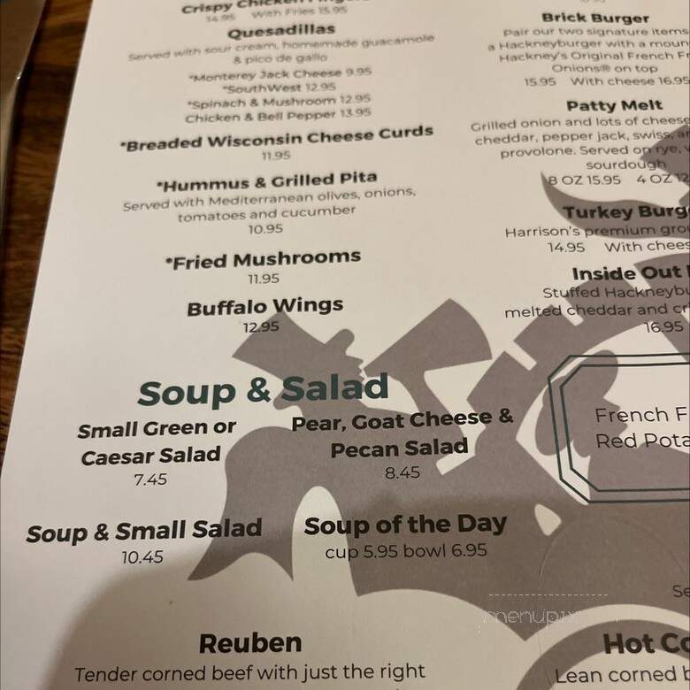 Hackney's On Lake - Glenview, IL menu_pic