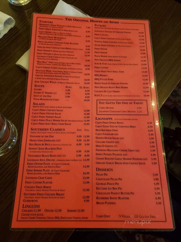 Heavon On 7 - Chicago, IL menu_pic