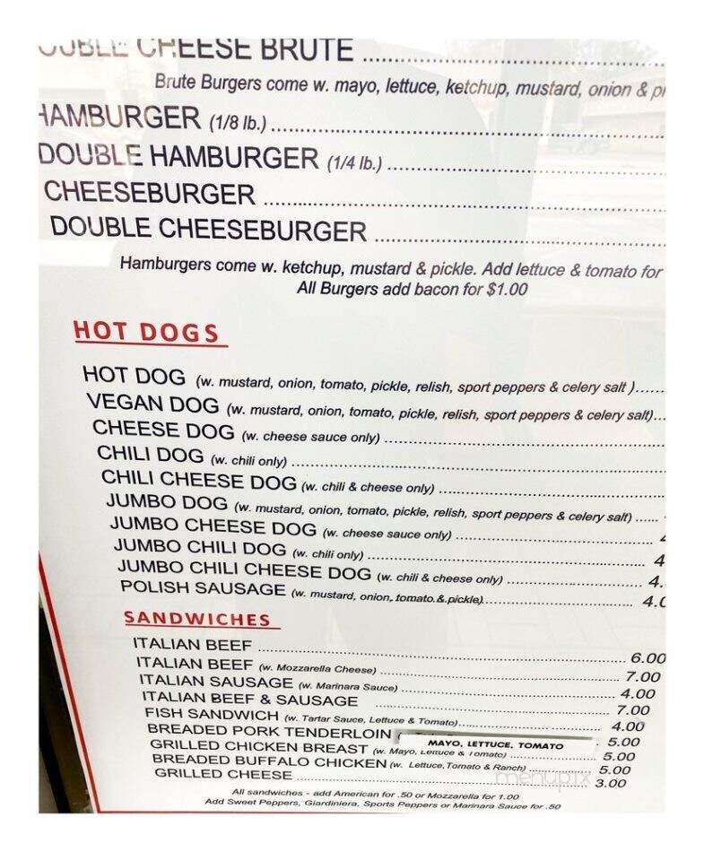 Highland Queen Drive-In - La Grange Highlands, IL menu_pic