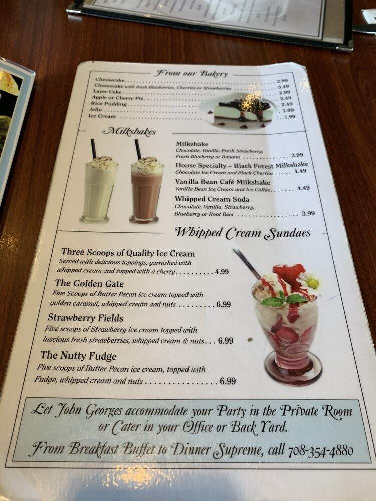J C Georges - Countryside, IL menu_pic