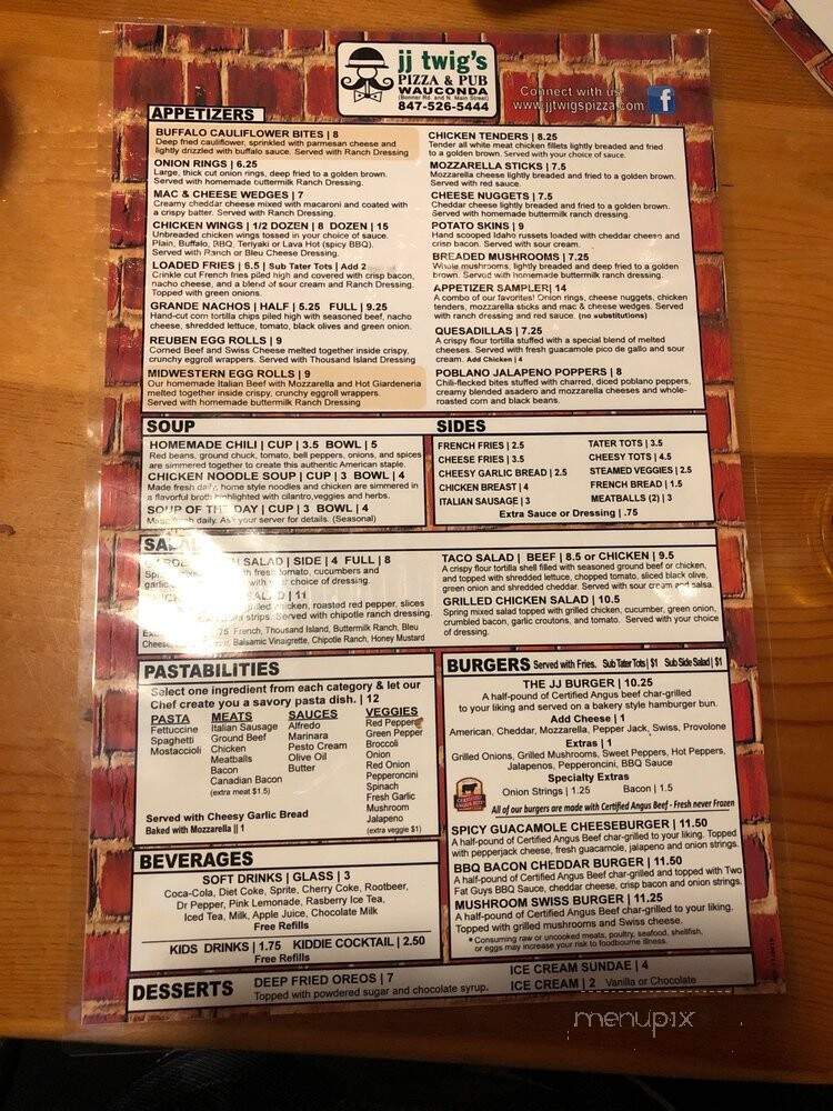 J J Twig's Pizza - Wauconda, IL menu_pic