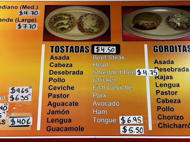 Jalisco Taco's II - Aurora, IL menu_pic