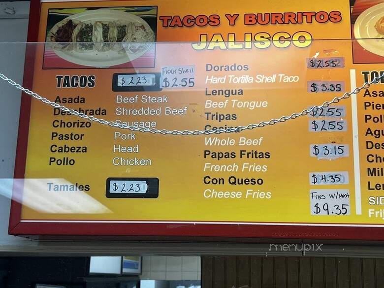 Jalisco Taco's II - Aurora, IL menu_pic