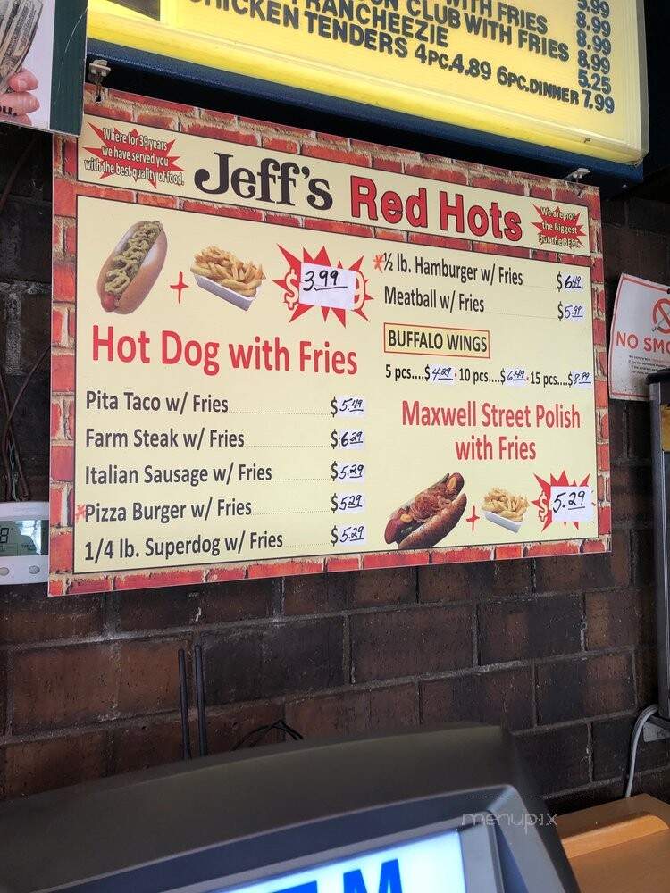 Jeff's Red Hots - Chicago, IL menu_pic