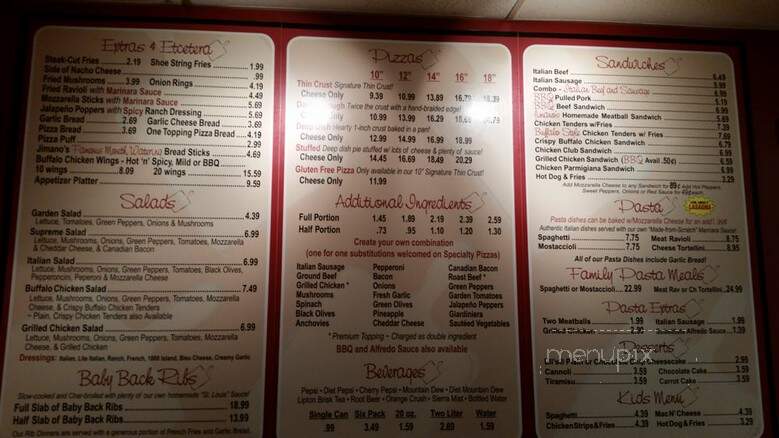 Jimano's Pizzeria - Gurnee, IL menu_pic