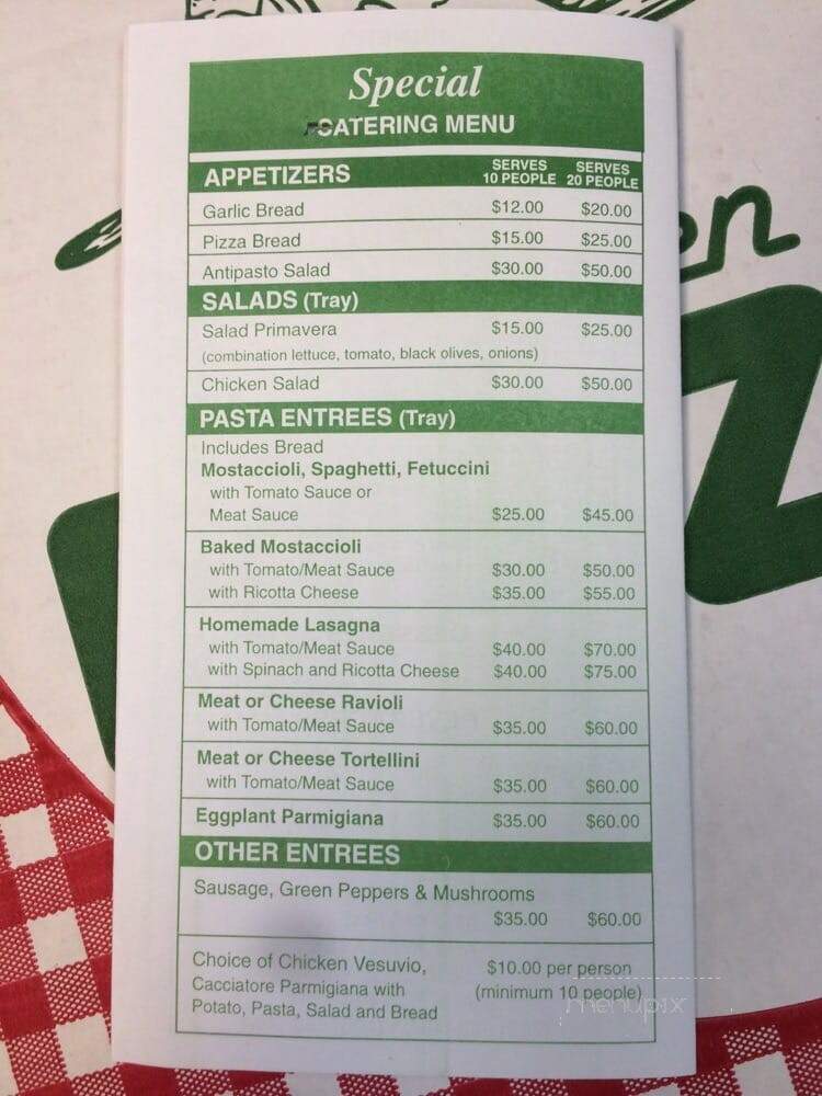 Albano's Pizzeria - Cicero, IL menu_pic
