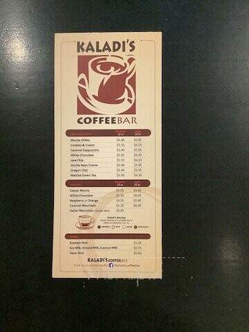 Kaladi's 925 Coffee Bar - Galena, IL menu_pic