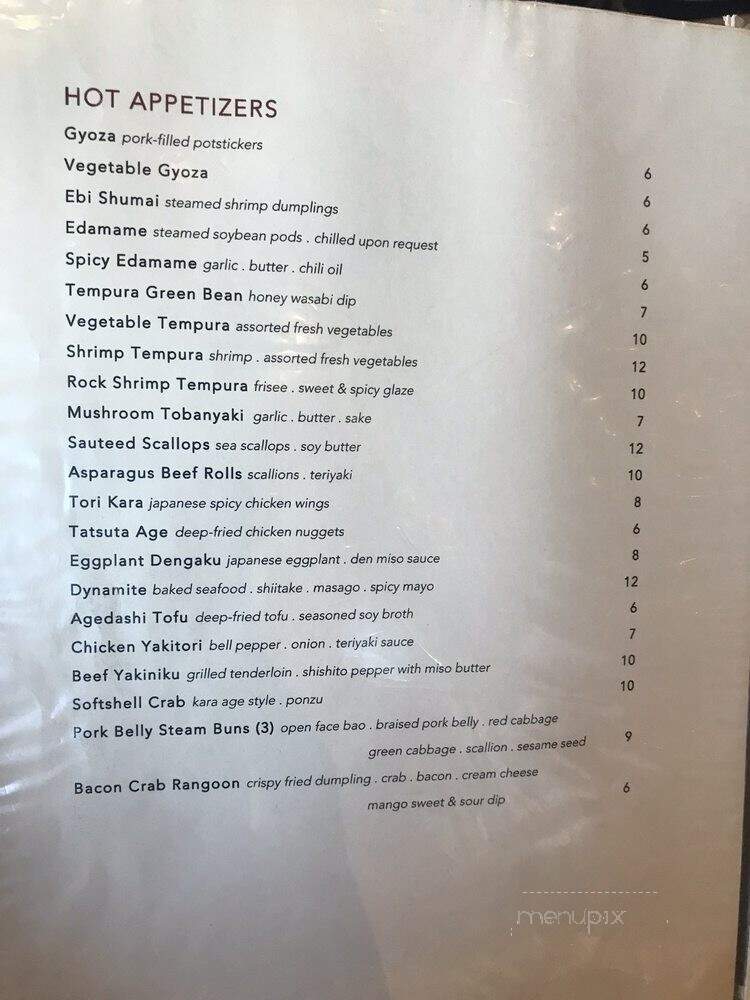 Kamehachi Of Tokyo - Northbrook, IL menu_pic