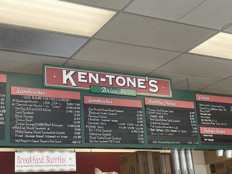 Kentone's Drive In - Chicago, IL menu_pic