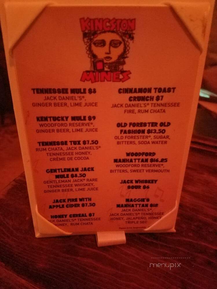 Kingston Mines - Chicago, IL menu_pic