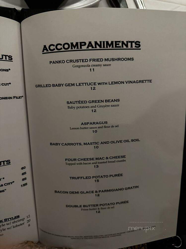 Kinzie Street Chop House - Chicago, IL menu_pic