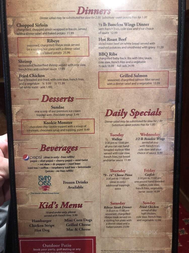 Kouri's Pub - Metamora, IL menu_pic