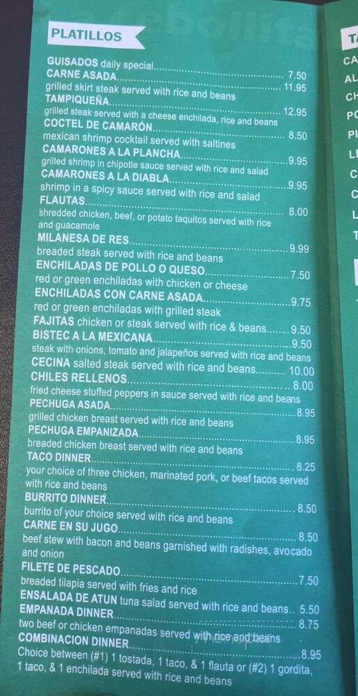 La Cebollita - Chicago, IL menu_pic