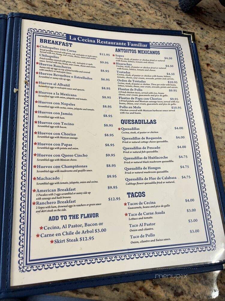 La Cecina - Calumet City, IL menu_pic