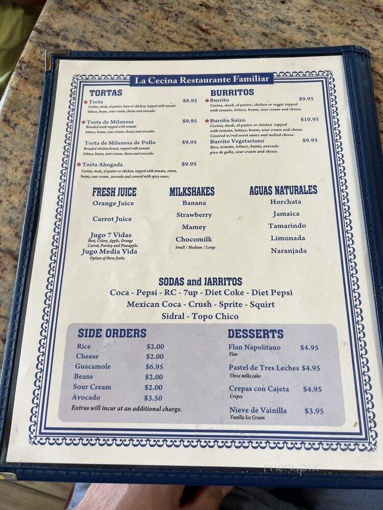 La Cecina - Calumet City, IL menu_pic