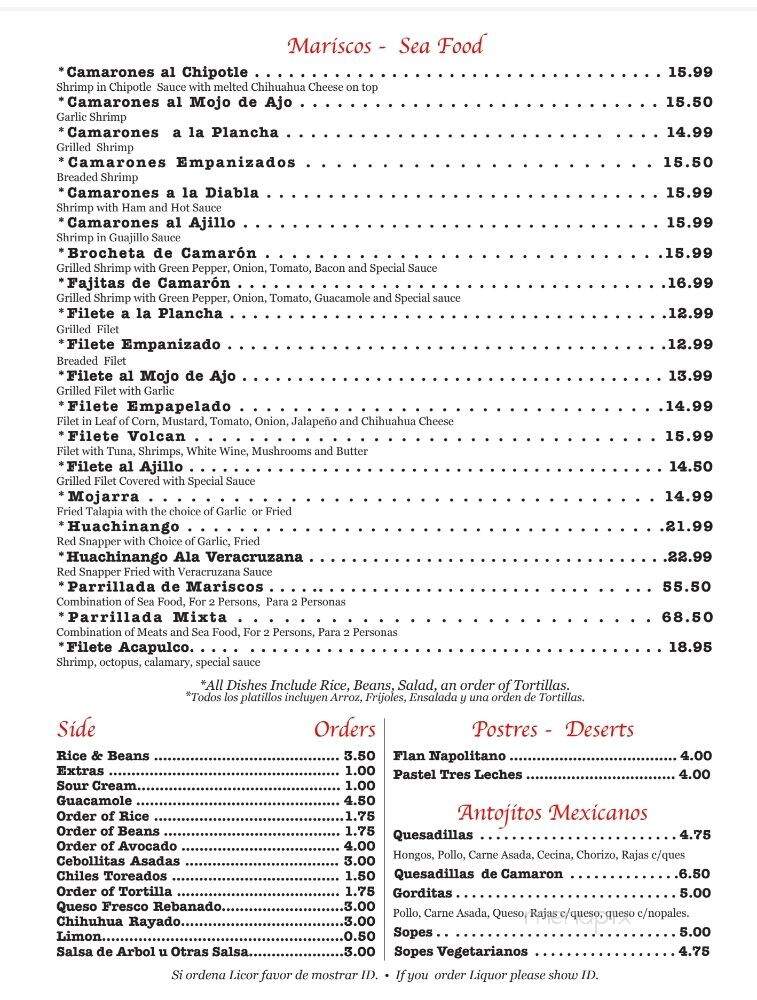 La Condesa Two - Chicago, IL menu_pic