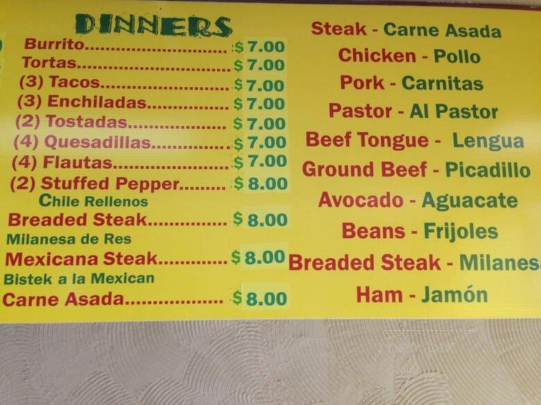 La Fiesta Restaurant - Chicago, IL menu_pic