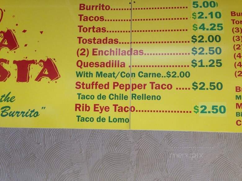 La Fiesta Restaurant - Chicago, IL menu_pic