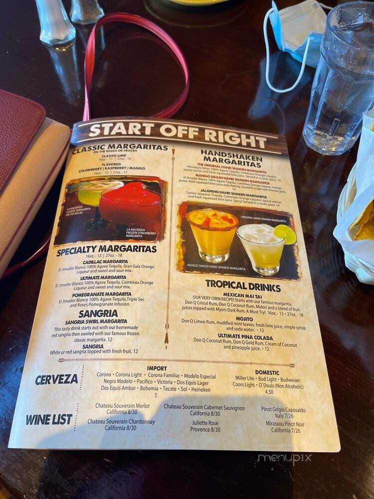 La Hacienda De Los Fernandez - Addison, IL menu_pic