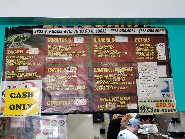 La Iguanita - Chicago, IL menu_pic