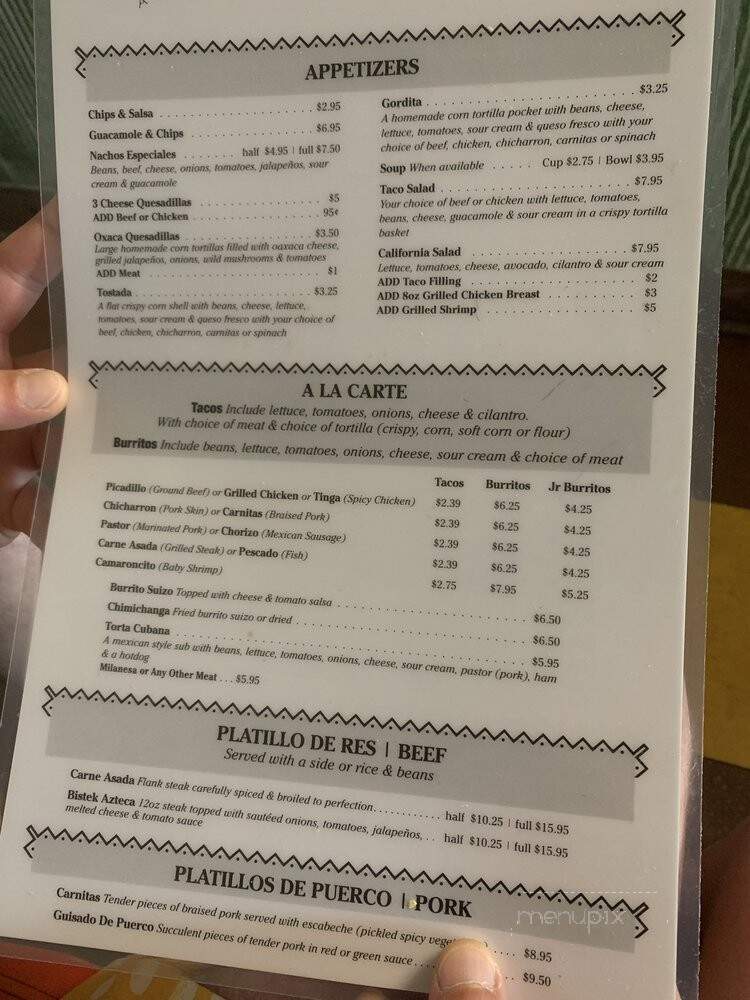 La Mesa Restaurant - Barrington, IL menu_pic