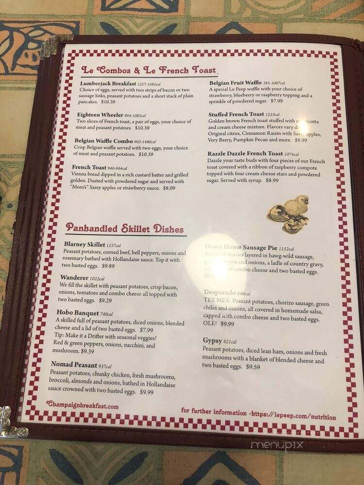 Le Peep - Champaign, IL menu_pic