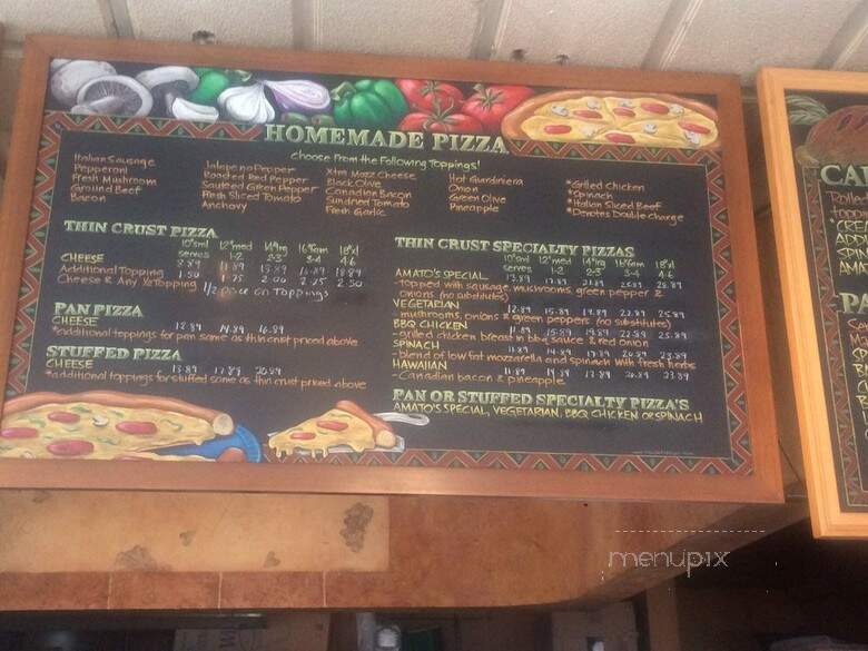 Amatos Pizzeria - Chicago, IL menu_pic