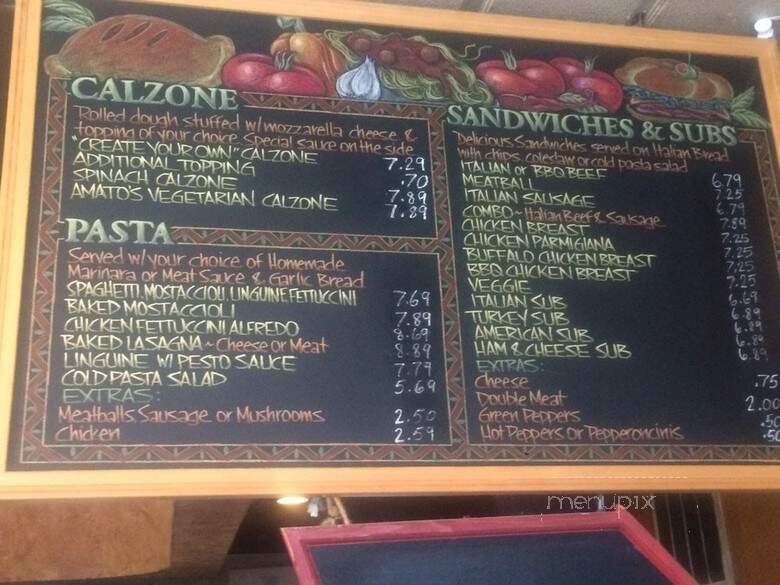 Amatos Pizzeria - Chicago, IL menu_pic
