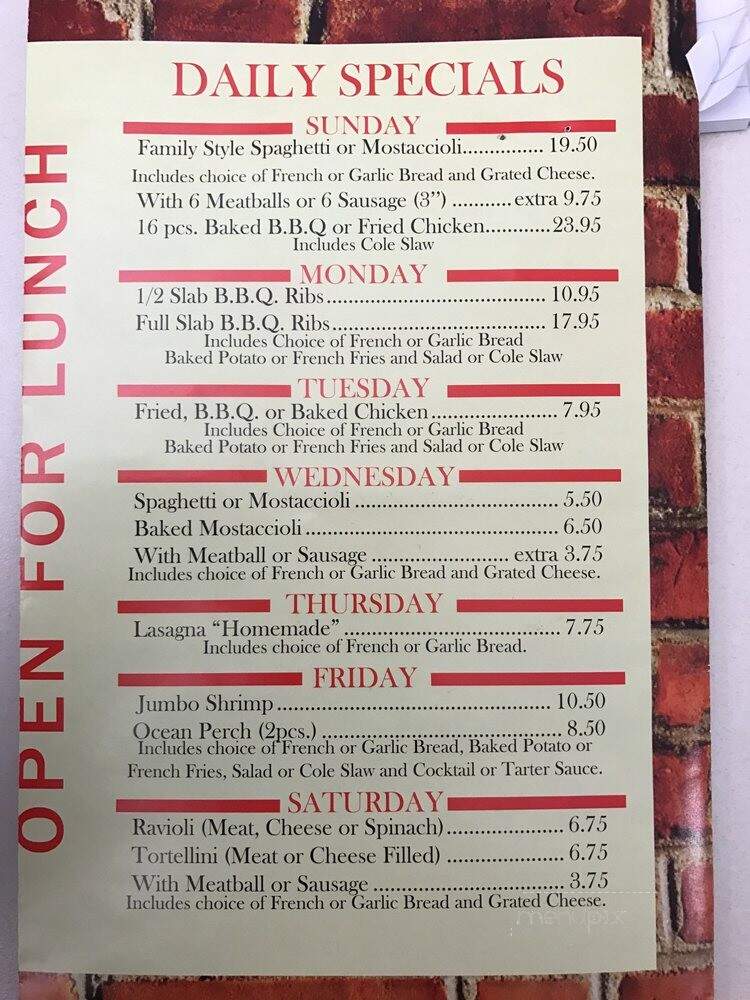 Little Sicily Pizzeria - Schaumburg, IL menu_pic