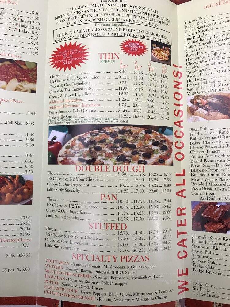 Little Sicily Pizzeria - Schaumburg, IL menu_pic