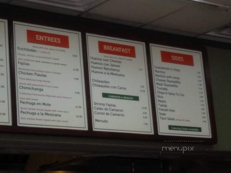 Los Burritos Tapatios - Glen Ellyn, IL menu_pic