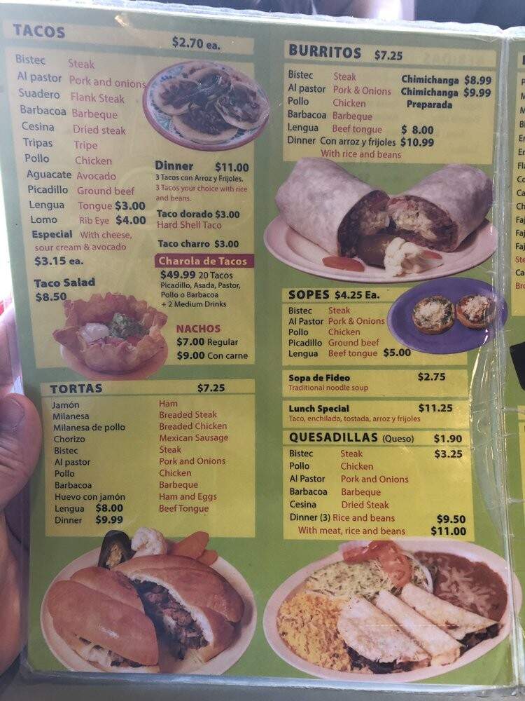 Los Comales - Burbank, IL menu_pic