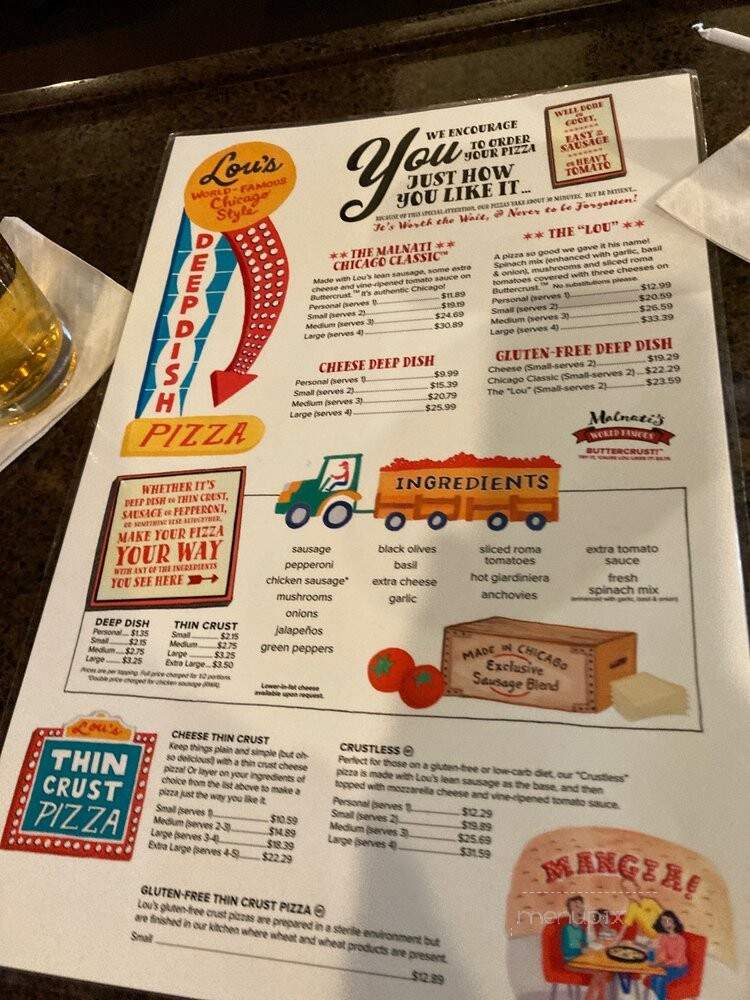 Lou Malnati's Pizzeria - Buffalo Grove, IL menu_pic