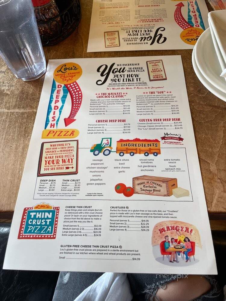 Lou Malnati's Pizzeria - Chicago, IL menu_pic