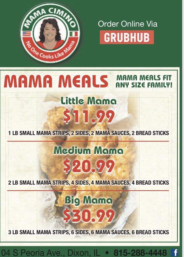 Mama Cimino's - Dixon, IL menu_pic