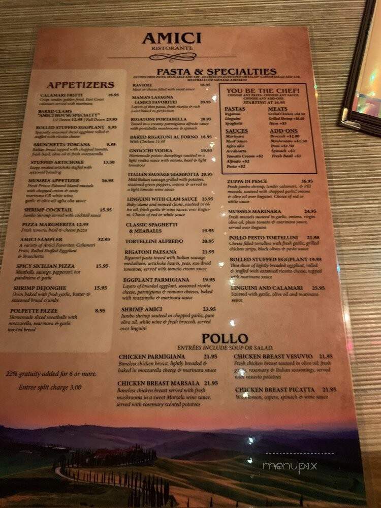 Amici Ristorante - Niles, IL menu_pic