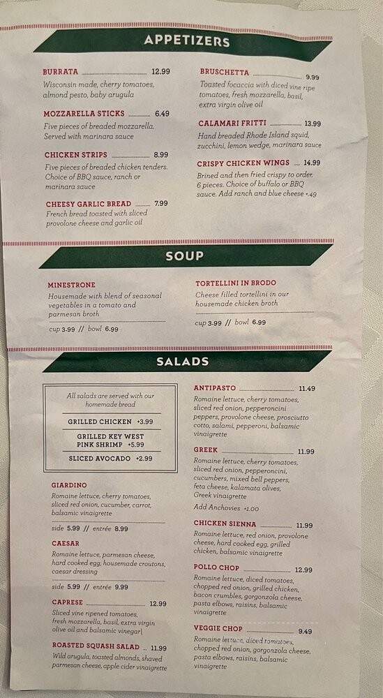 Marco Roma's Pizzeria - Winnetka, IL menu_pic