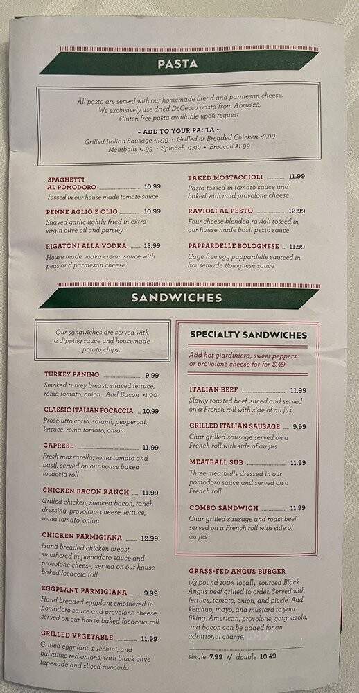 Marco Roma's Pizzeria - Winnetka, IL menu_pic