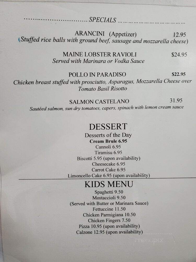 Marinella Italian Restaurant - Glen Ellyn, IL menu_pic