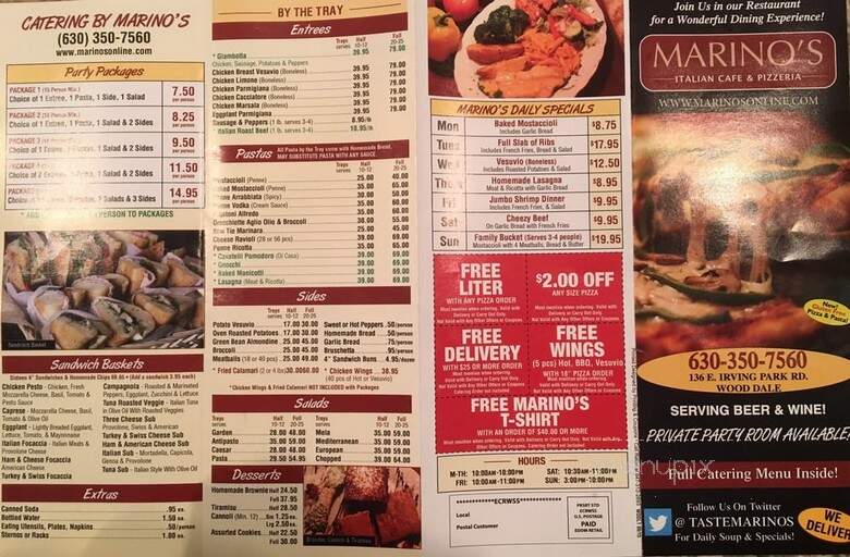 Marino's Pizzeria & Cafe - Wood Dale, IL