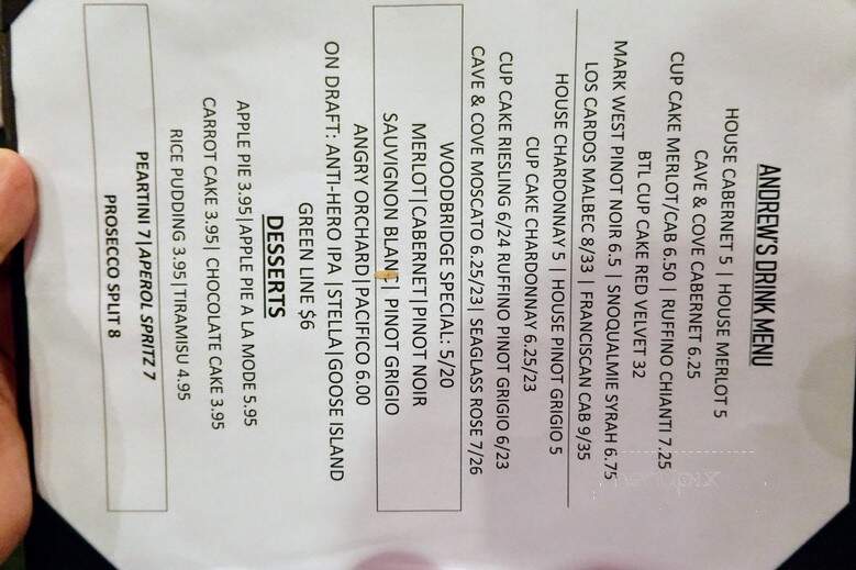Andrew's Open Pit & Spirit - Park Ridge, IL menu_pic